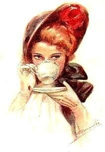 High Tea drinking lady